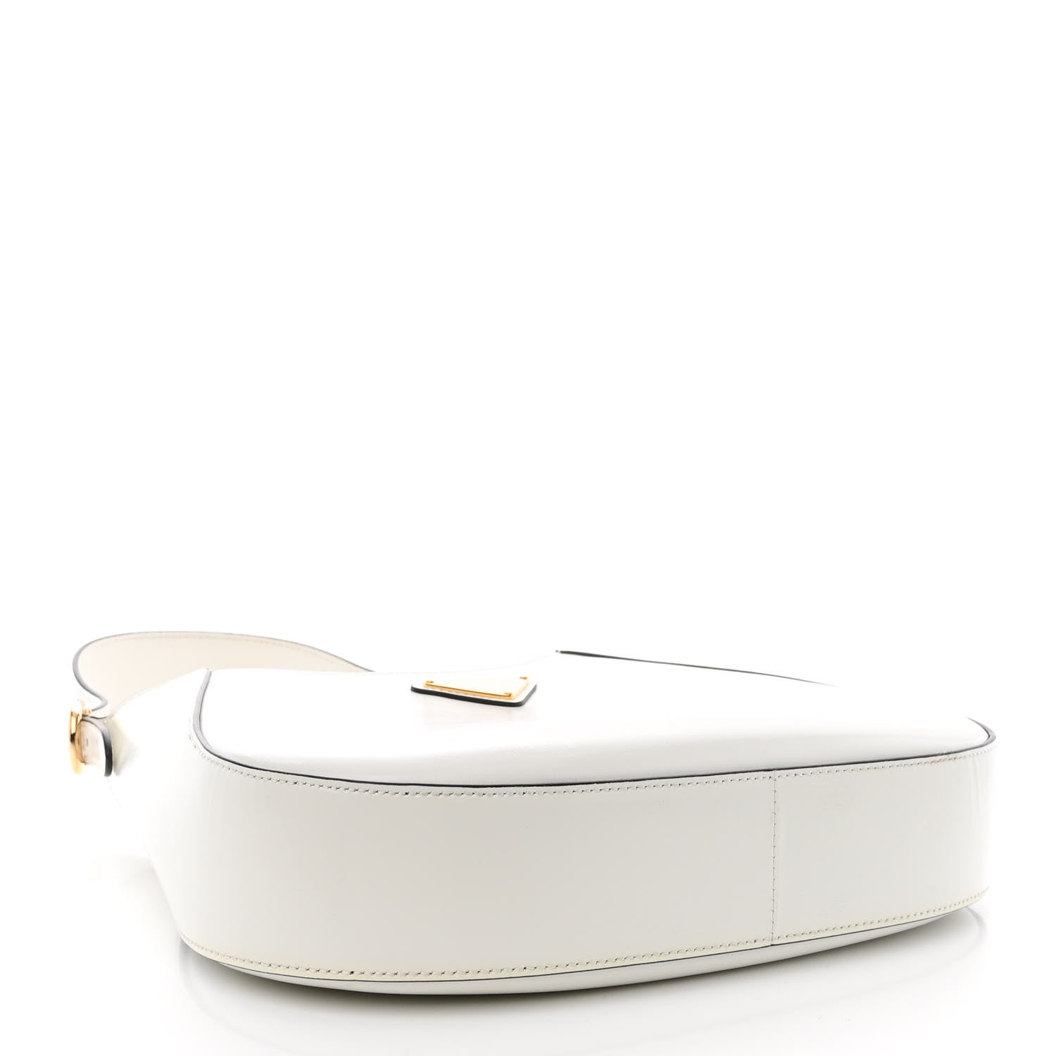 Prada Box Calfskin Shoulder Bag White Black 4 of 10