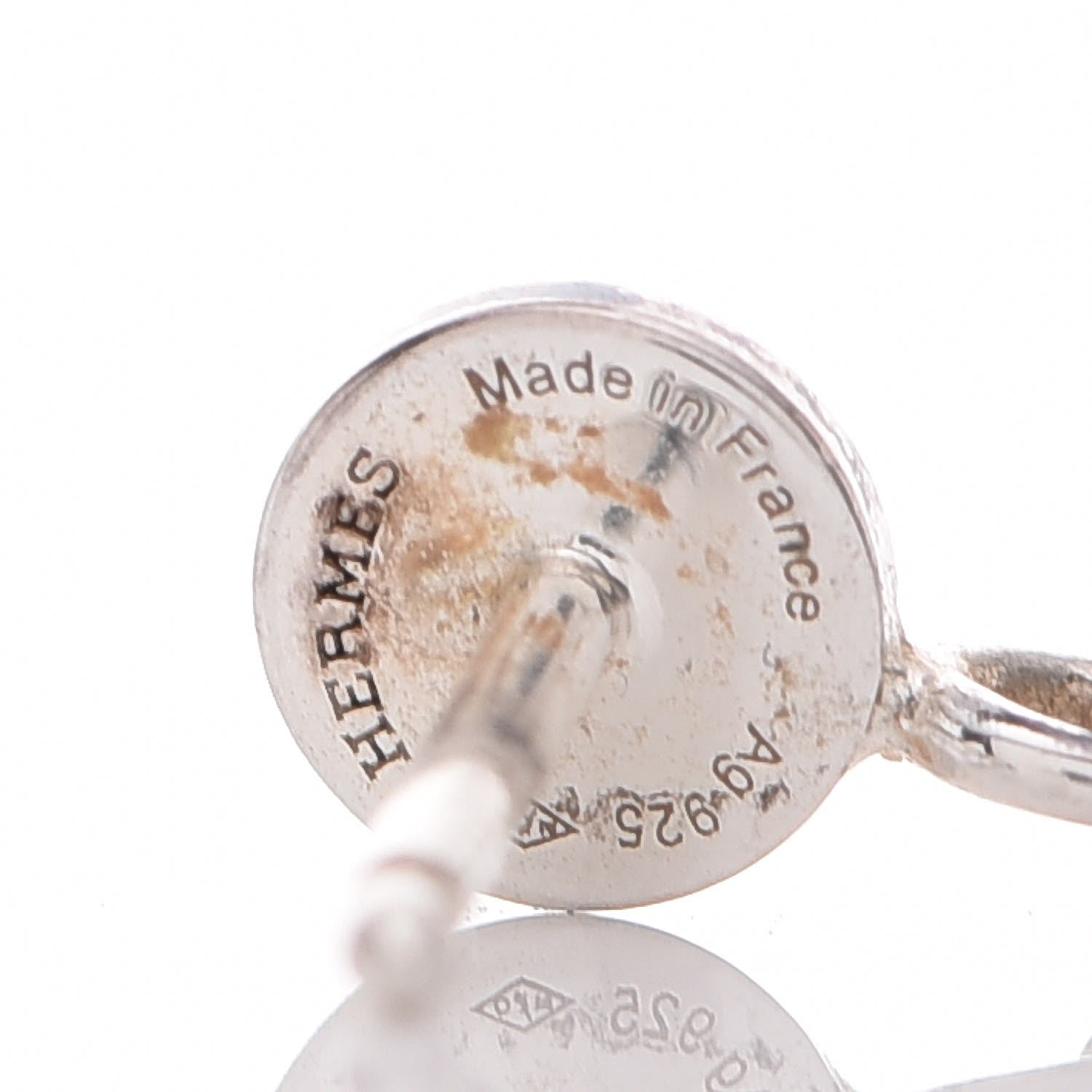 Hermes Sterling Silver Parade Drop Earrings PM 7 of 7