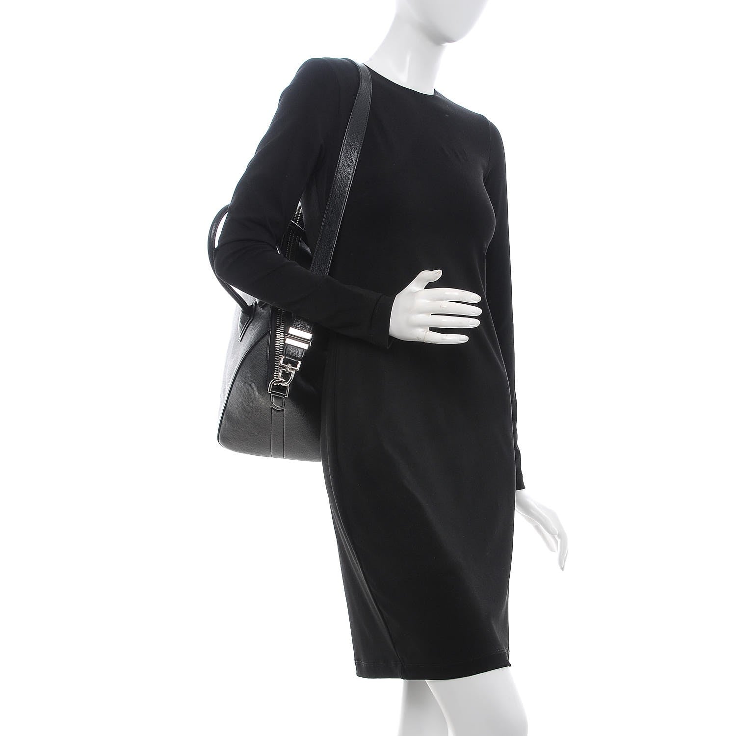 Fendi Cuoio Romano Selleria Bi-Color Medium Peekaboo Iconic Satchel Asfalto Latte 4 of 11