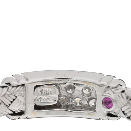 Roberto Coin 18K White Gold Diamond Woven Silk Ring 52 6 4 of 4