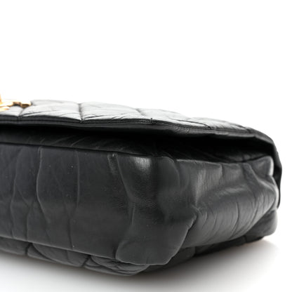 Chanel Aged Calfskin Quilted Medium Pondichery Flap Black 10 of 10