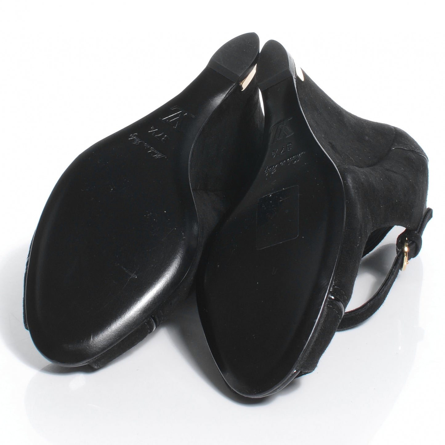 Suede Artist Wedge Pumps Black 37.5