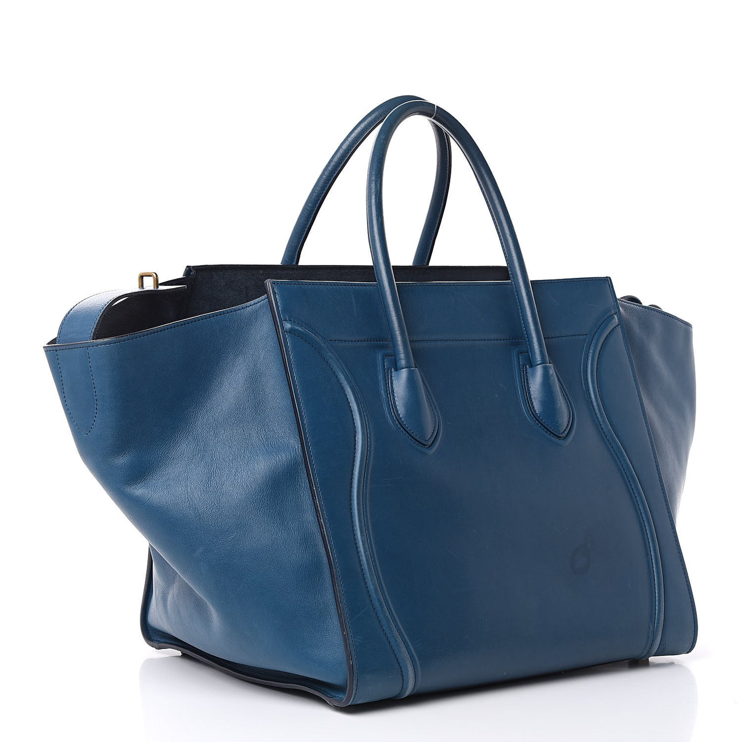 Nappa Calfskin Medium Phantom Luggage Metallic Blue