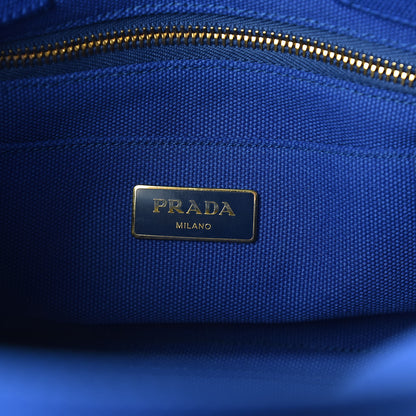 Prada Canapa Small Logo Tote Cobalto 6 of 9