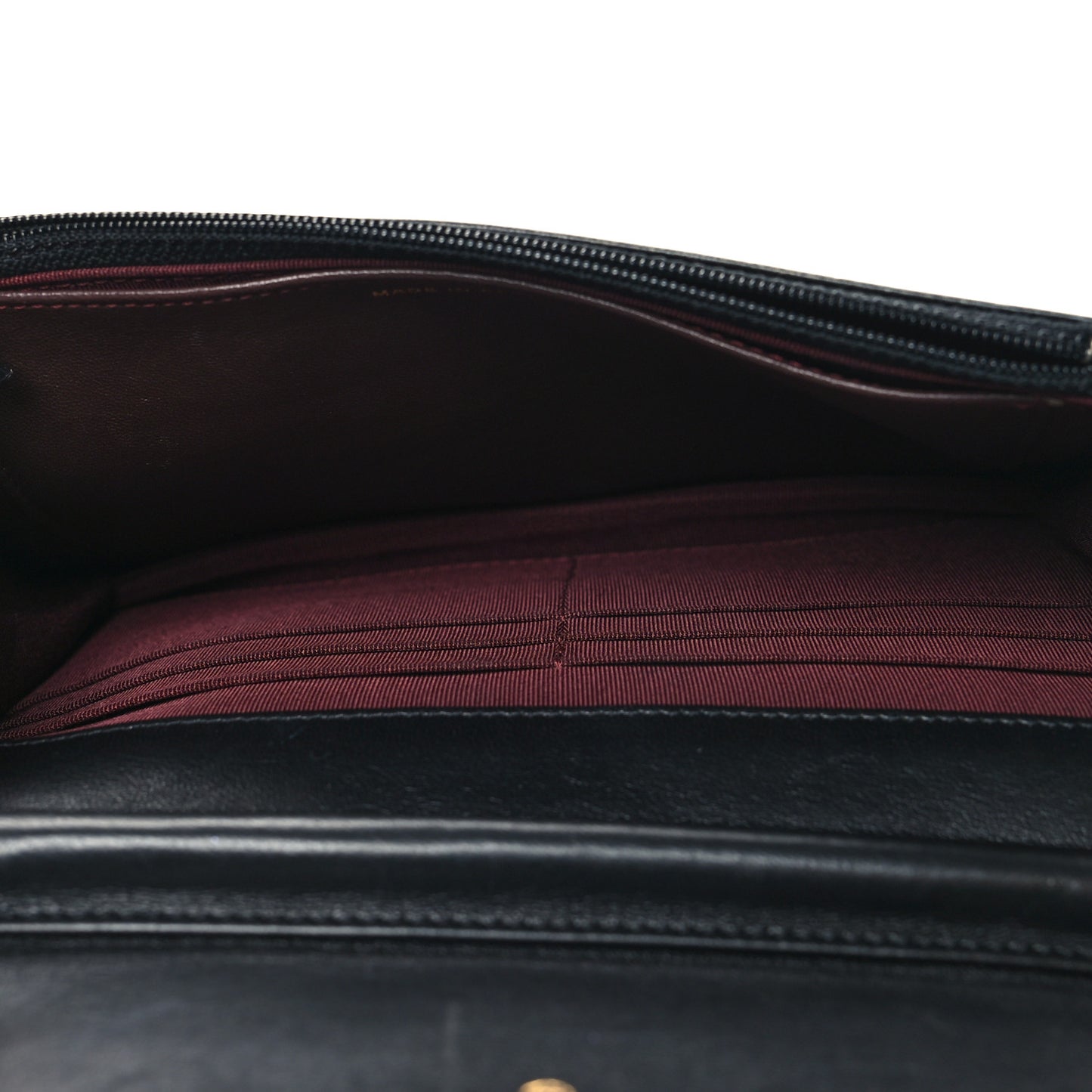 Lambskin Quilted Wallet On Chain WOC Black