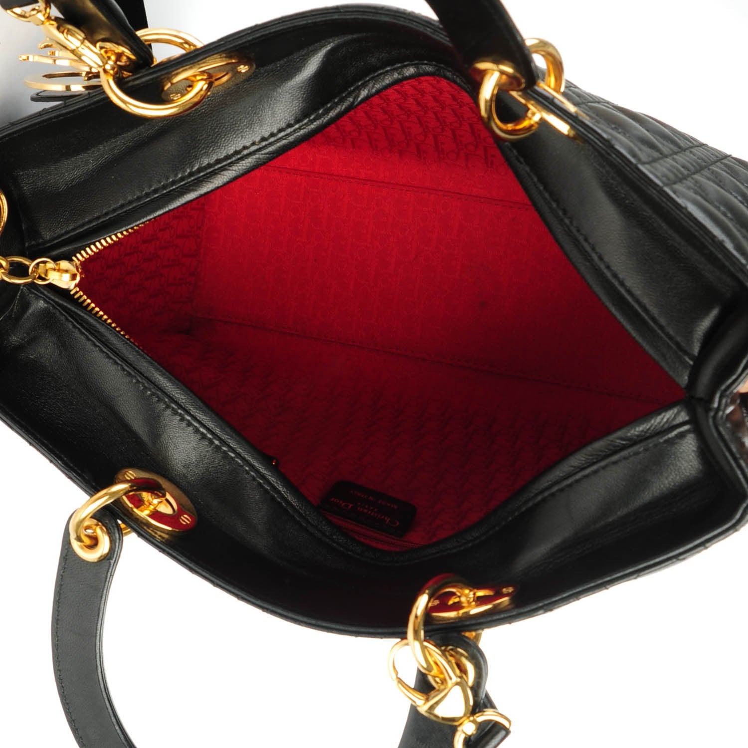 Christian Dior Lambskin Cannage Large Lady Dior Black 5 of 8