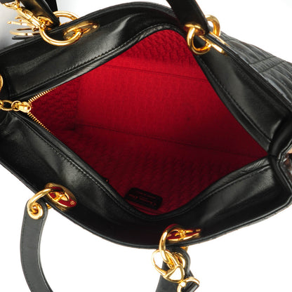 Christian Dior Lambskin Cannage Large Lady Dior Black 5 of 8