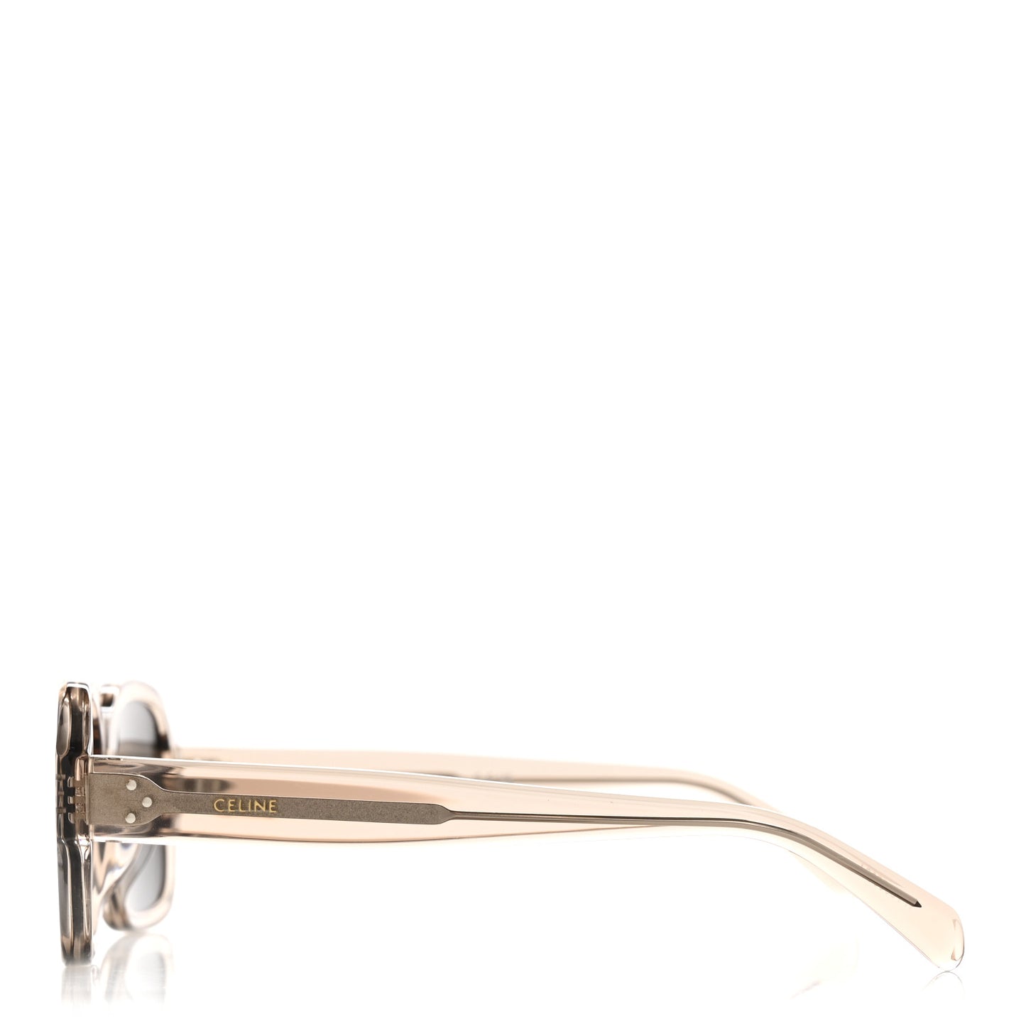 Acetate Square Sunglasses CL40266U Beige Smoke