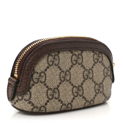 Gucci GG Supreme Monogram Web Ophidia Dome Key Pouch Beige New Acero 3 of 7