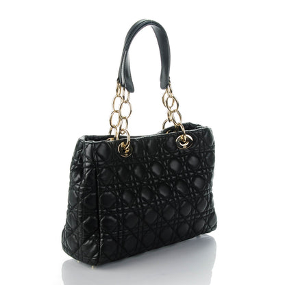 Christian Dior Lambskin Cannage Small Dior Soft Shopping Tote Black 3 of 7