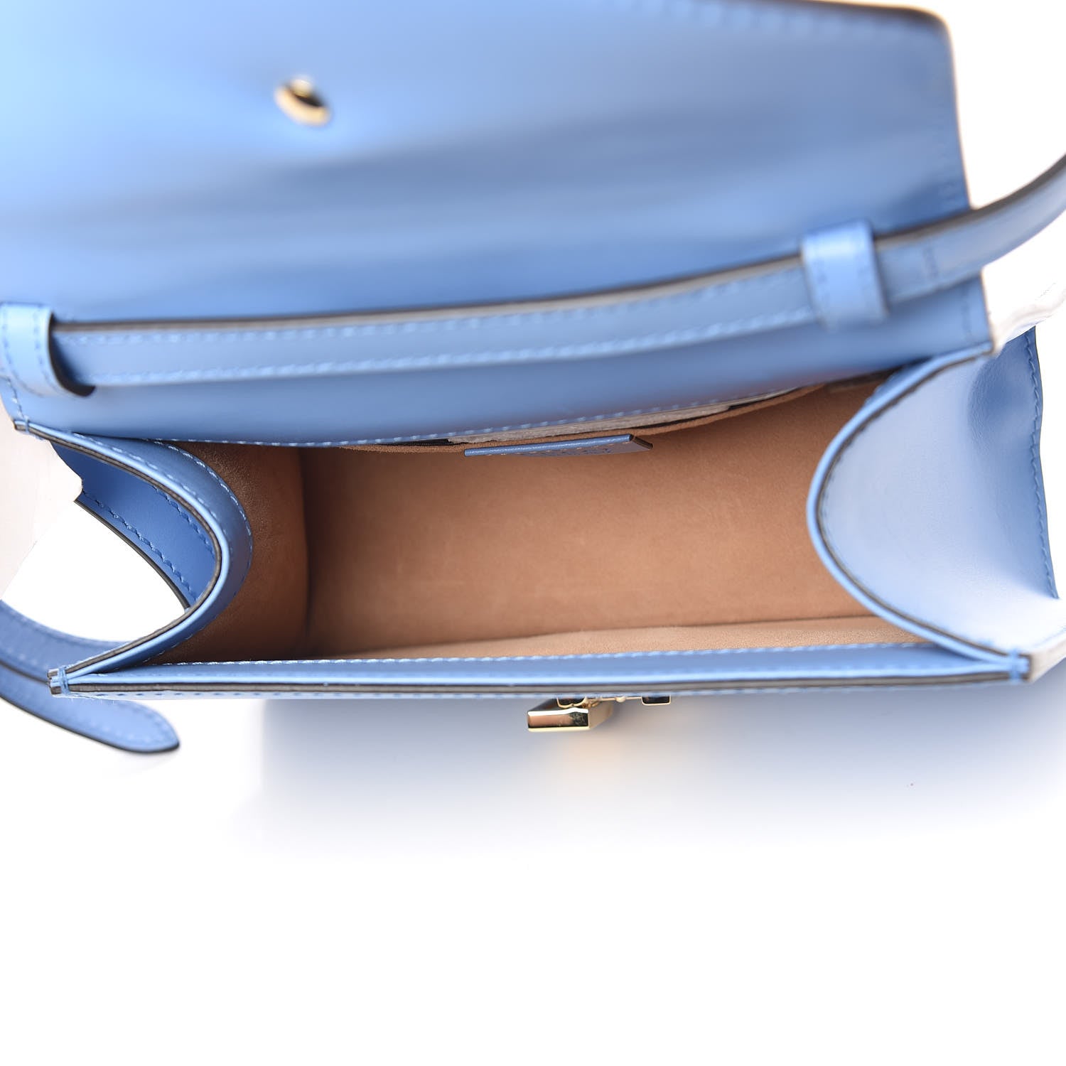 Gucci Vitello Fontanella Web Mini Sylvie Top Handle Bag Clear Sky Blue 5 of 12