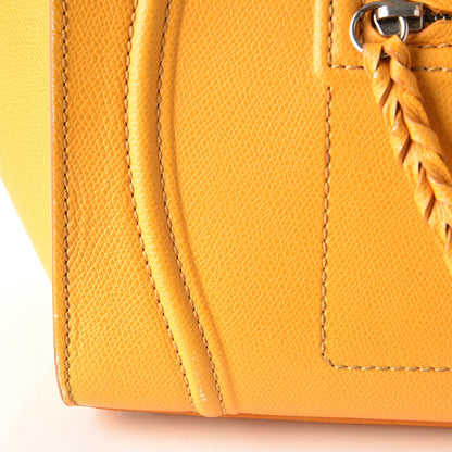Celine Grained Calfskin Medium Phantom Luggage Saffron 11 of 29