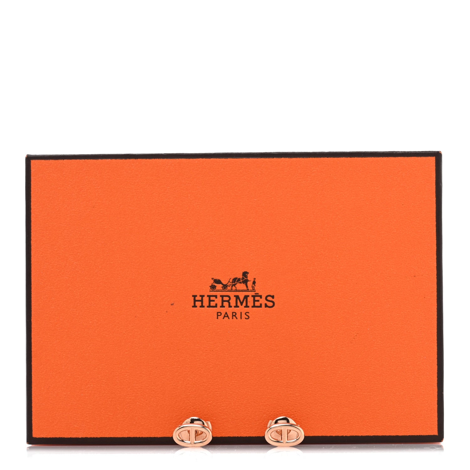 Hermes 18K Rose Gold TPM Farandole Stud Earrings 5 of 5