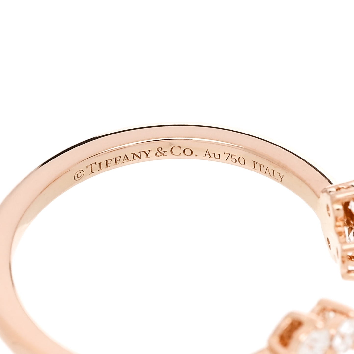 18K Rose Gold Diamond Aria Open Ring 52 6