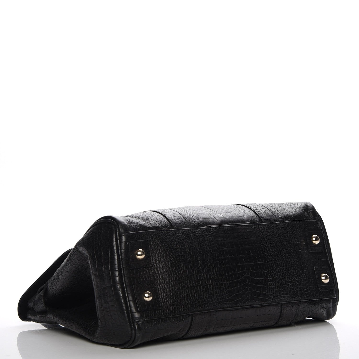 Mulberry Crocodile Embossed Bayswater Satchel Black 4 of 7