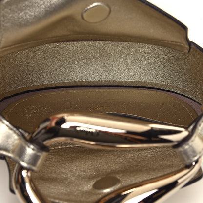Chloe Metallic Small Grain Calfskin Kiss Bag Gold 9 of 11