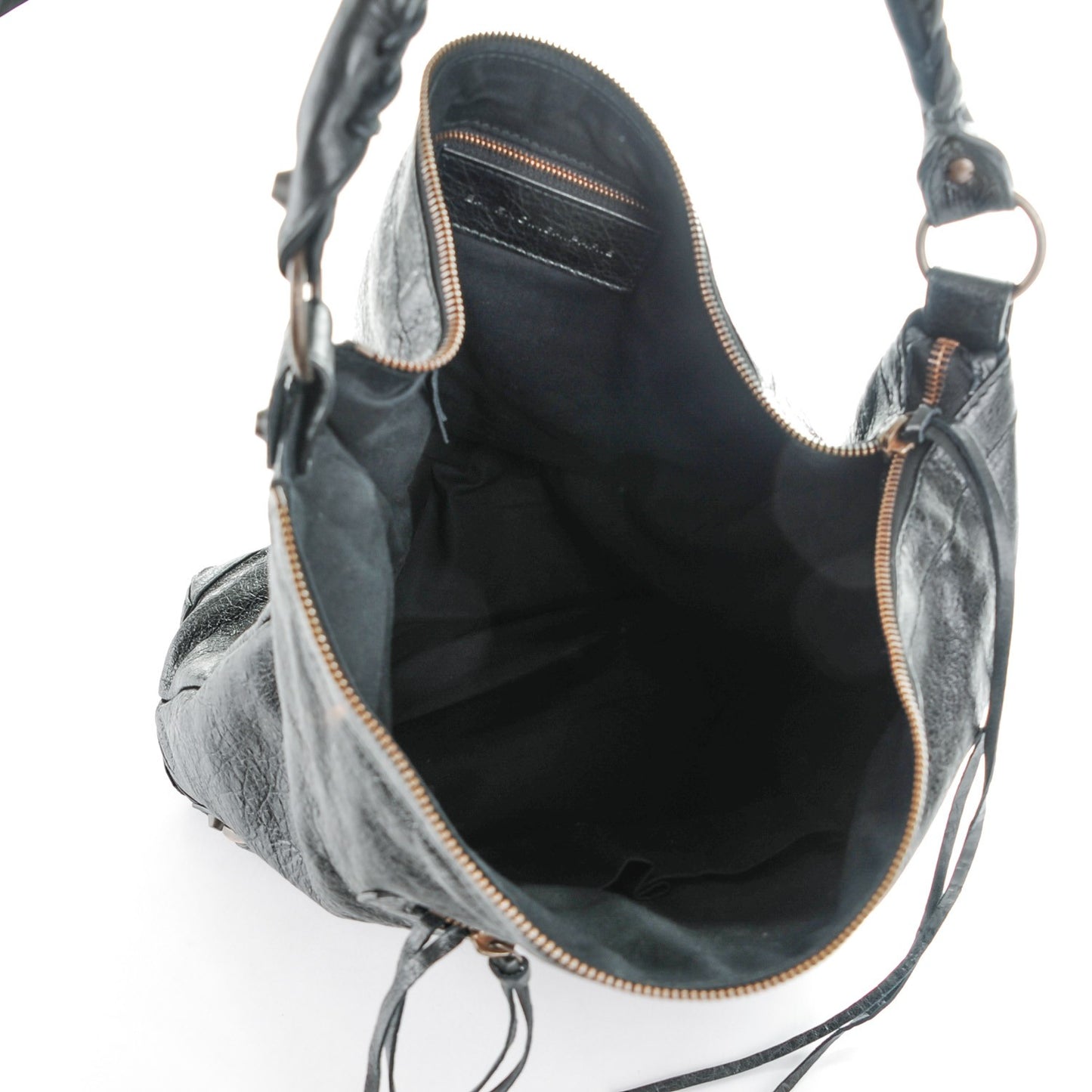 Agneau Classic Hardware Day Hobo Black