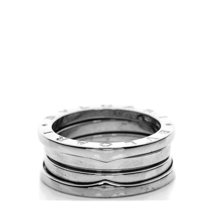 Bulgari 18K White Gold B.Zero1 3 Band Ring 56 7.5 1 of 8