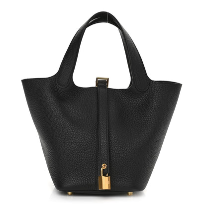 Hermes Taurillon Clemence Picotin Lock 18 PM Black 1 of 11