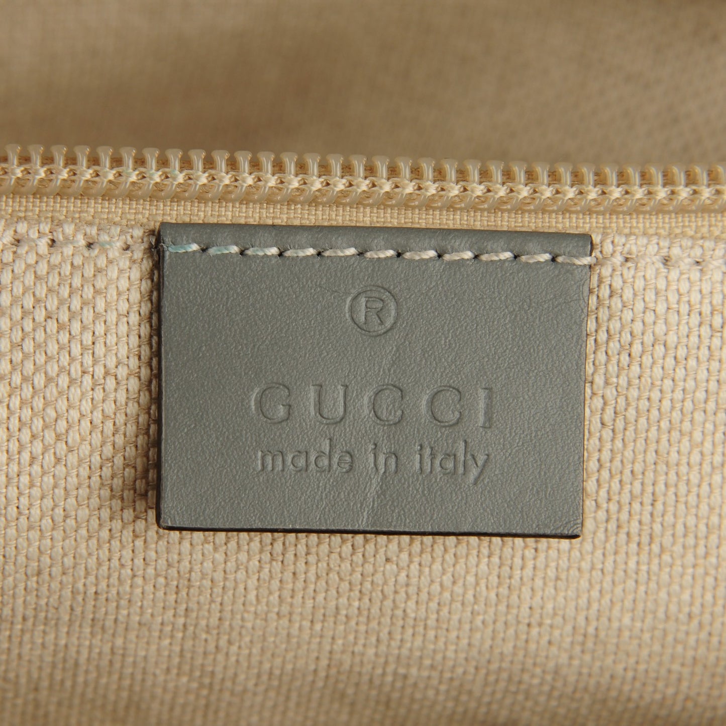 GG Supreme Monogram Small Zippered Tote Ecru Grigio