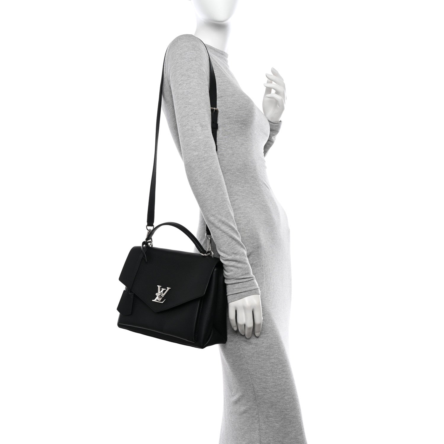 Louis Vuitton Soft Calfskin My Lockme Top Handle Black 2 of 11