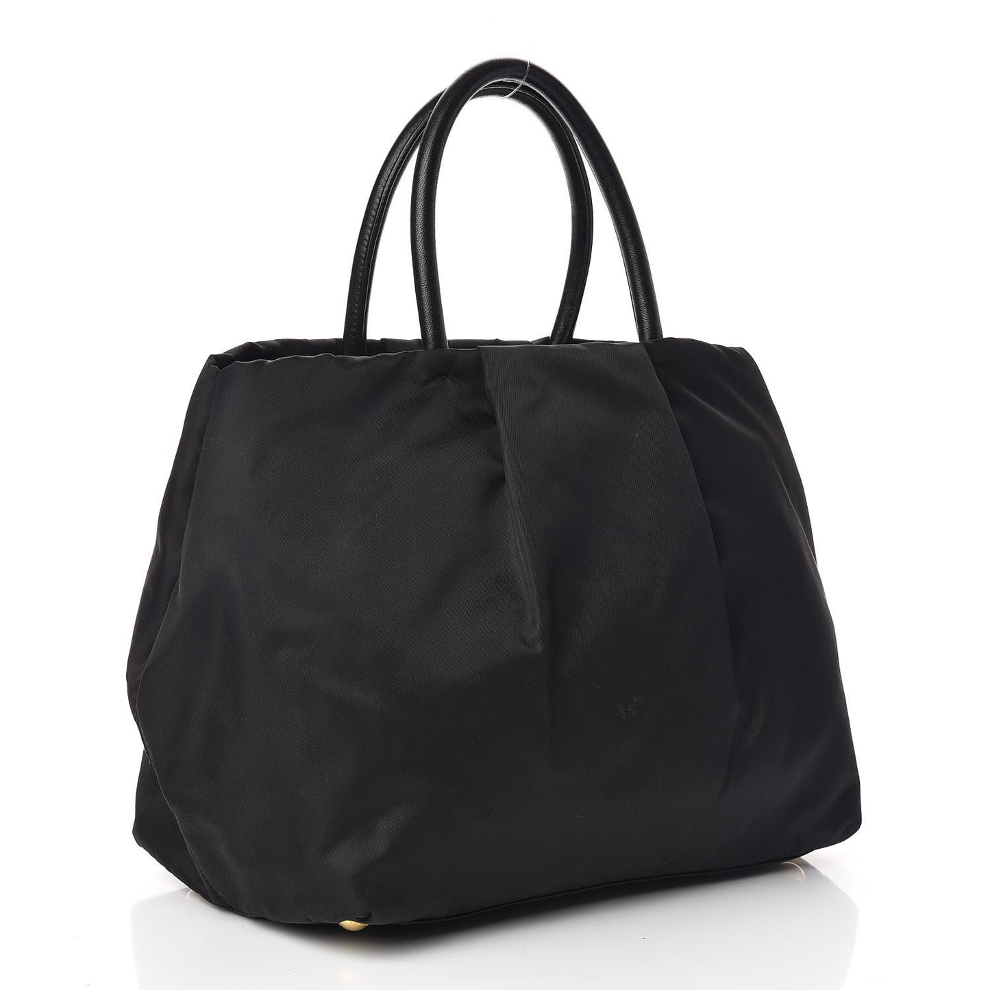 Nylon Tessuto Fiocco Bow Tote Black