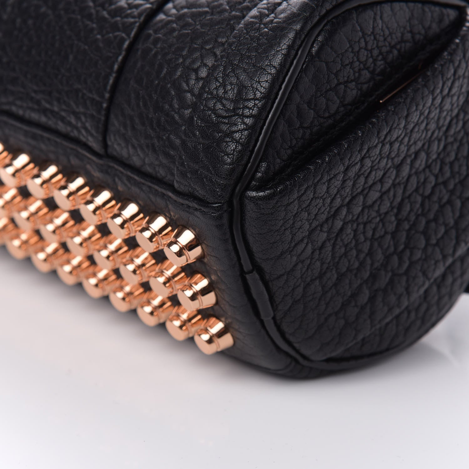 Alexander Wang Pebbled Lambskin Mini Rockie Black Rose Gold Hardware 9 of 9