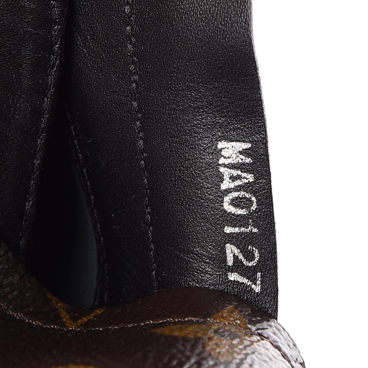 Patent Calfskin Monogram Star Trail Ankle Boots 36 Black