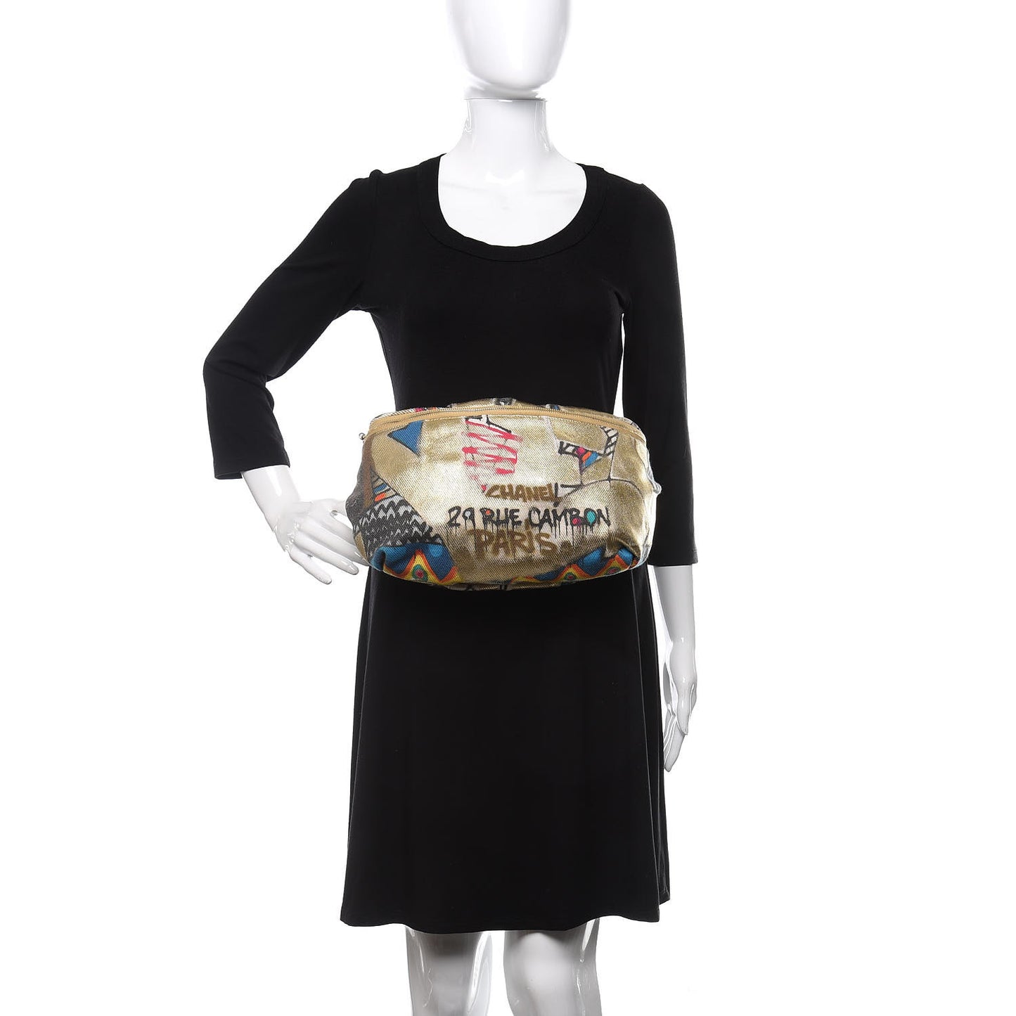 Graffiti Printed Canvas Street Spirit Waist Belt Bag Multicolor
