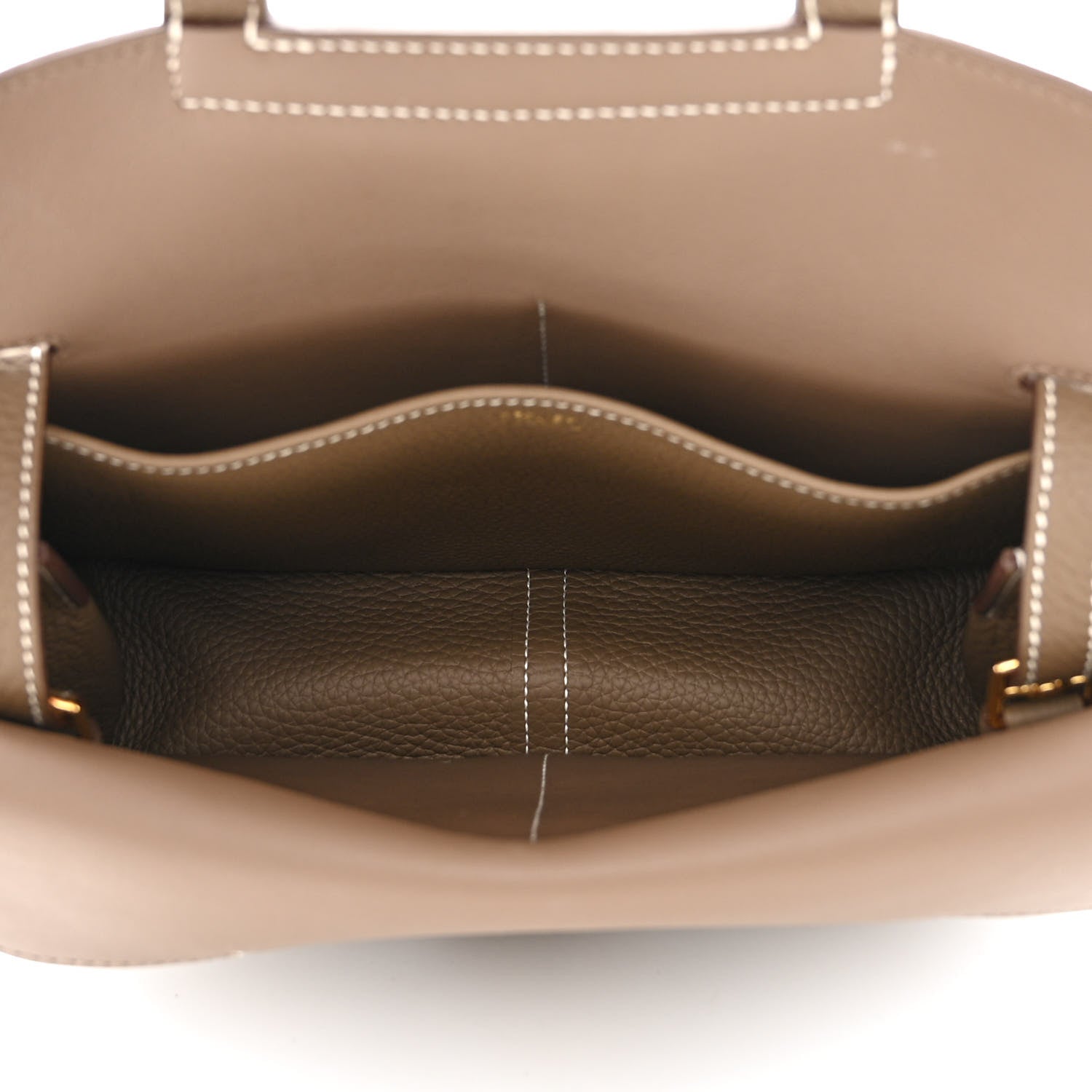 Hermes Taurillon Clemence Halzan 25 Etoupe 5 of 10