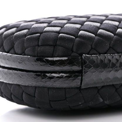 Bottega Veneta Satin Intreccio Impero Ayers Knot Clutch Black 8 of 10
