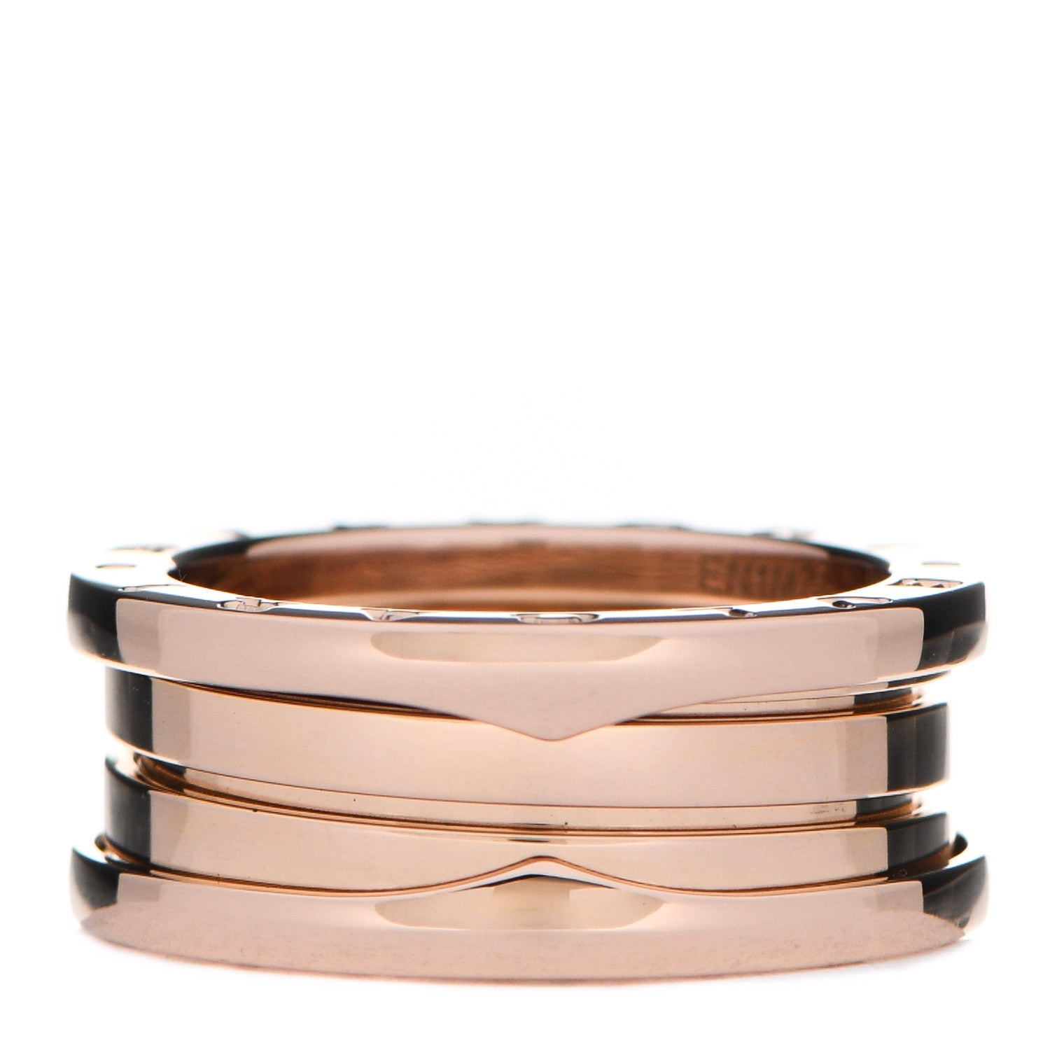 Bulgari 18K Rose Gold B.Zero1 Three-Band Ring 55 7.25 3 of 7