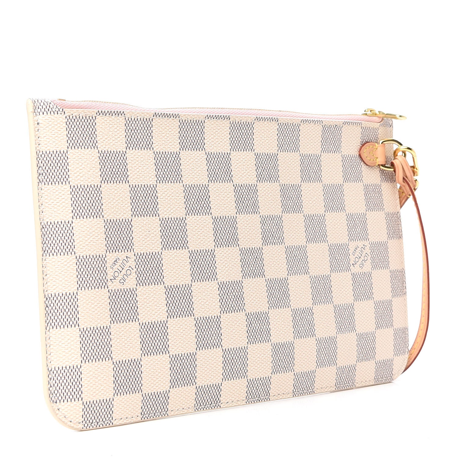 Louis Vuitton Damier Azur Neverfull MM GM Pochette Rose Ballerine 3 of 7