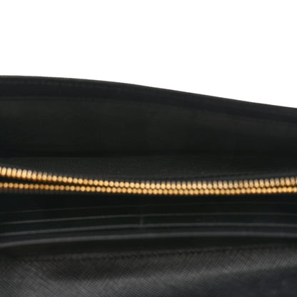 Prada Saffiano Bow Continental Wallet Black 5 of 11