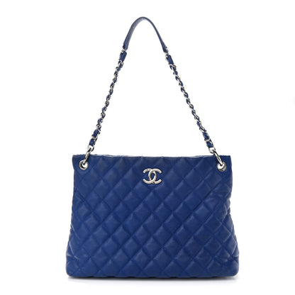 Chanel Caviar Quilted Easy Zip Tote Cobalt Blue 1 of 16