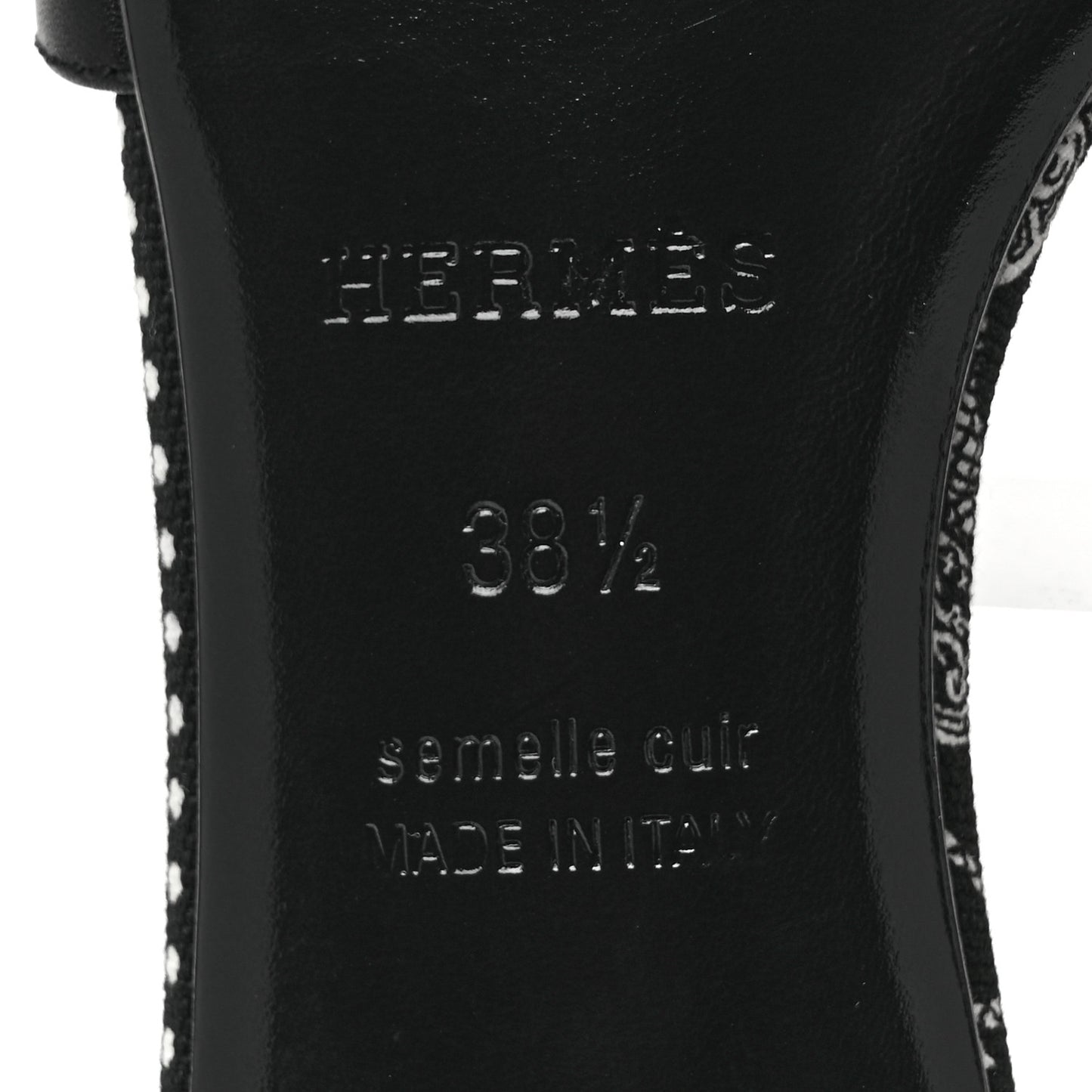 Calfskin Oasis Sandals 38.5 Black