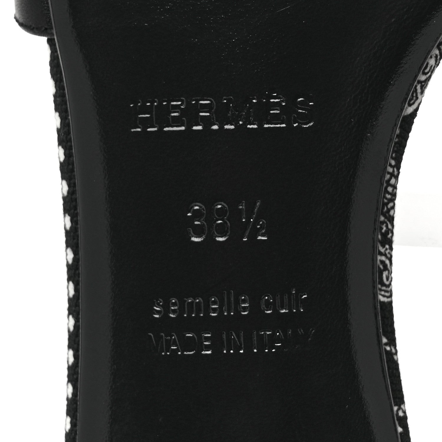 Hermes Calfskin Oasis Sandals 38.5 Black 6 of 9