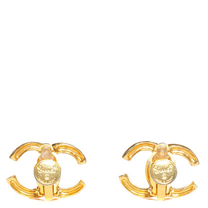 Chanel CC Clip On Earrings Gold 3 of 4
