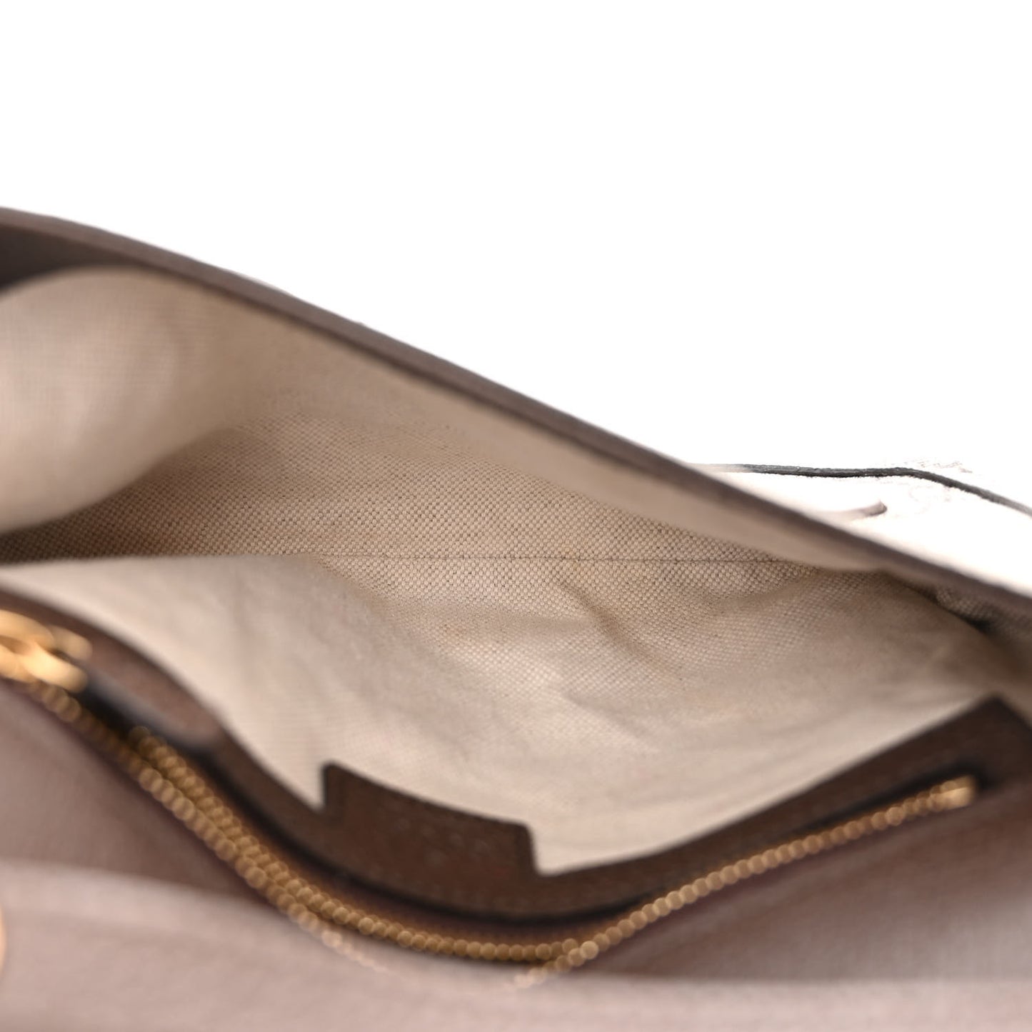 GG Supreme Monogram Textured Dollar Calfskin Blondie Chain Shoulder Flap Bag Beige Ebony New Acero