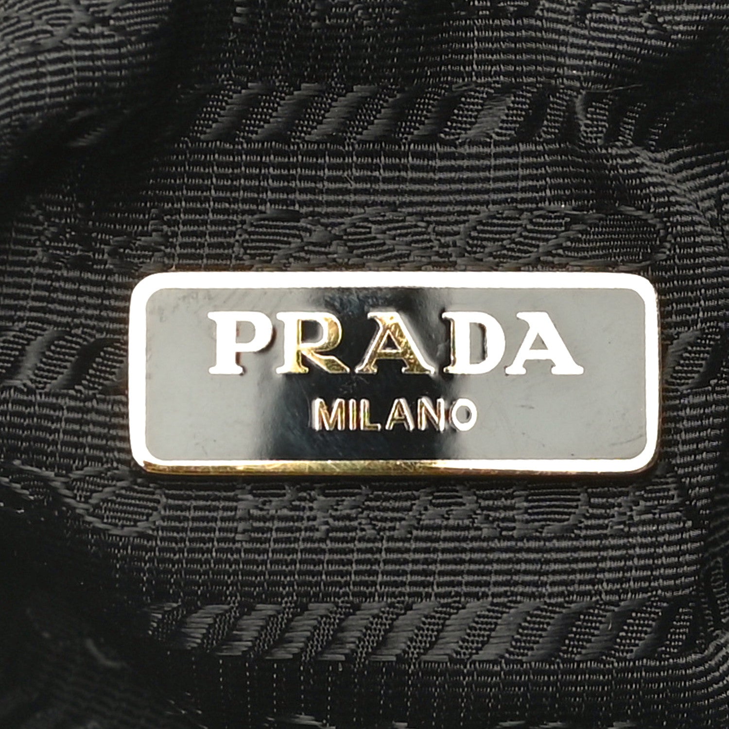 Prada Saffiano Tessuto Nylon Mini Bucket Crossbody Bag Black 7 of 13
