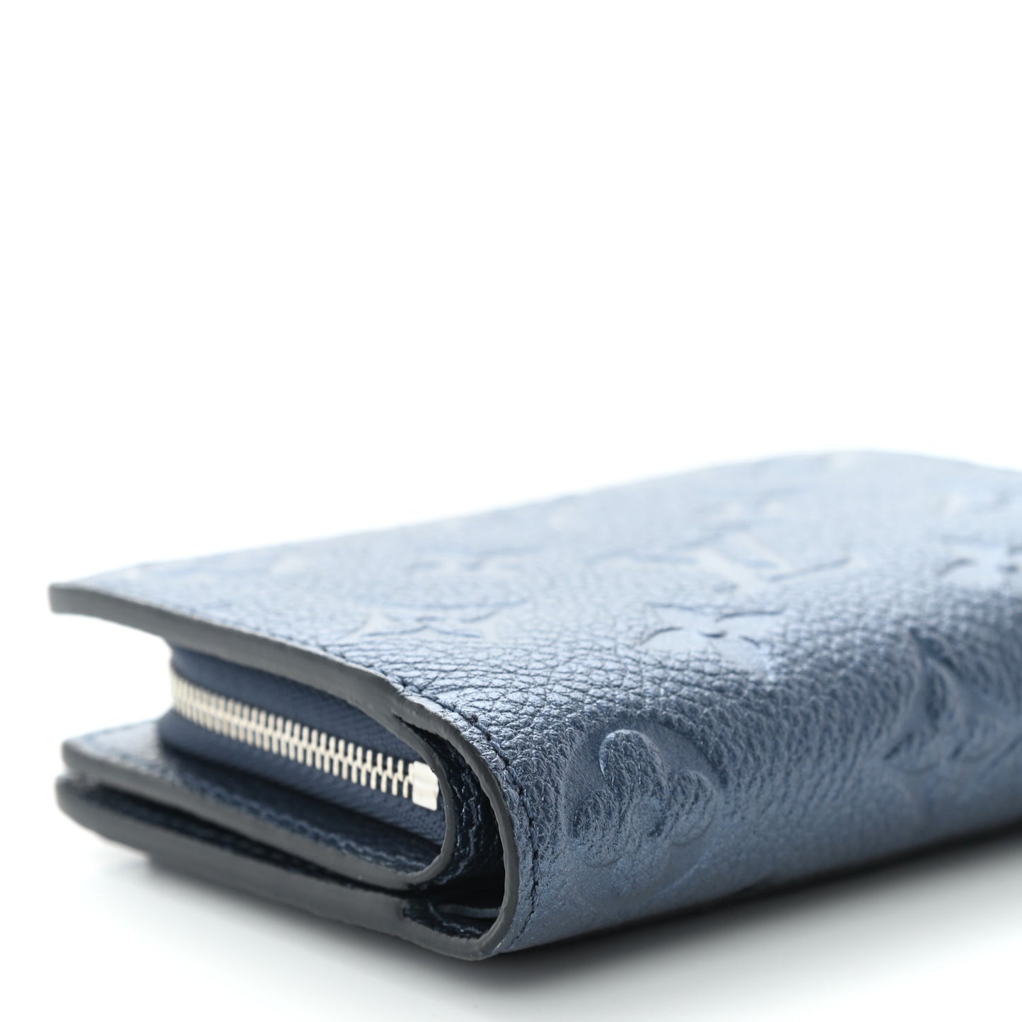 Metallic Empreinte Clea Wallet Navy Nacre