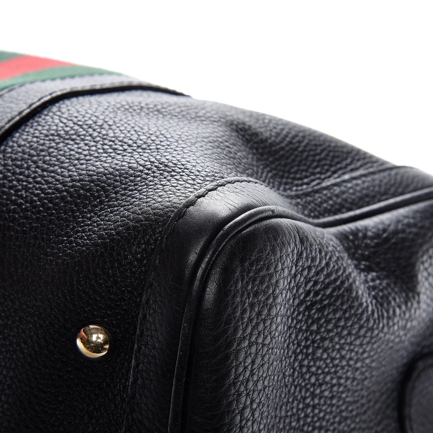 Calfskin Vintage Web Medium Boston Black