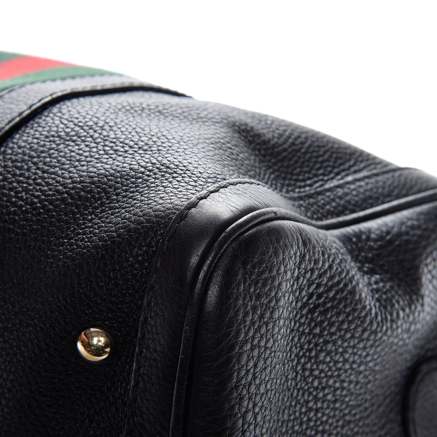 Gucci Calfskin Vintage Web Medium Boston Black 10 of 11