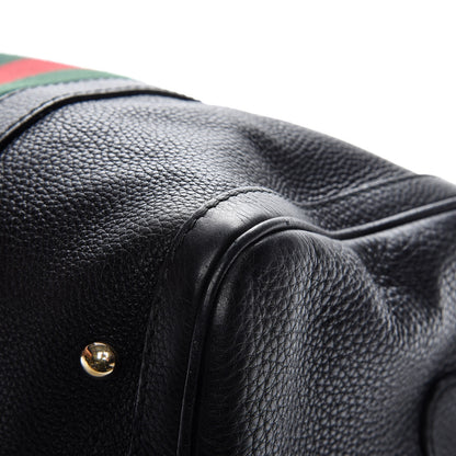Gucci Calfskin Vintage Web Medium Boston Black 10 of 11