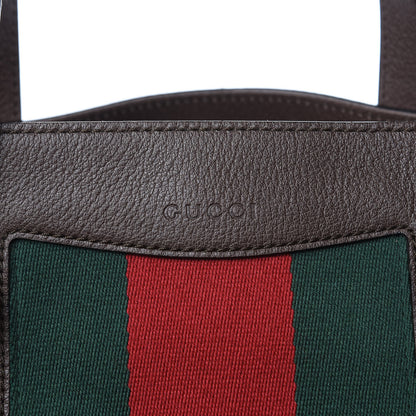 Gucci Calfskin Web Large Top Handle Bag Brown 12 of 17