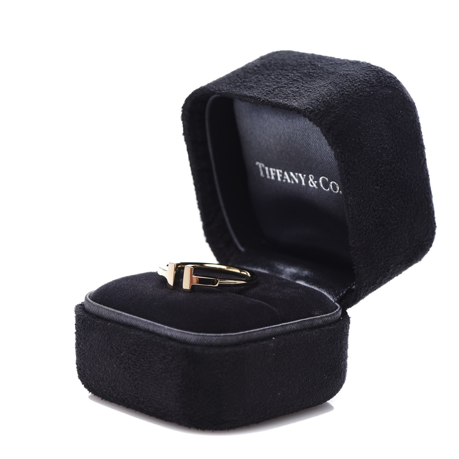 Tiffany 18K Yellow Gold T Wire Ring 56 7.5 5 of 5