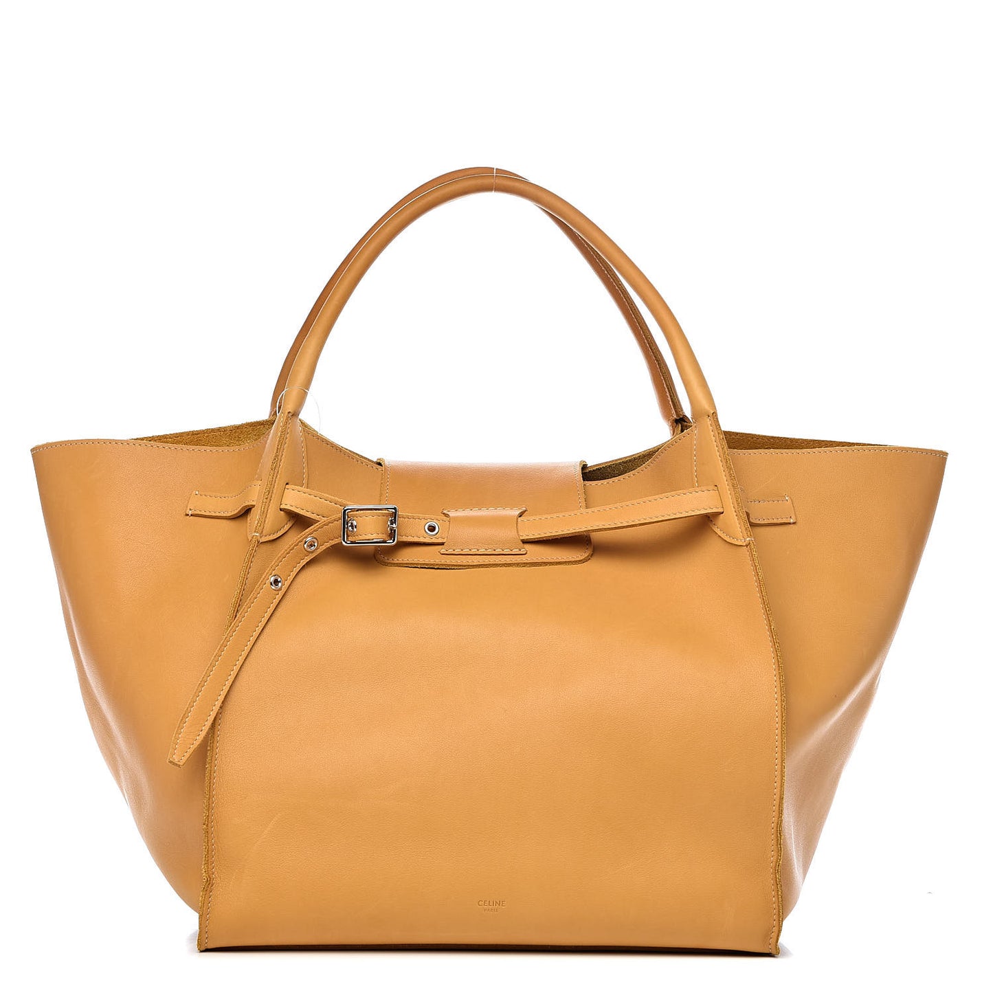 Soft Bare Calfskin Medium Big Bag Honey