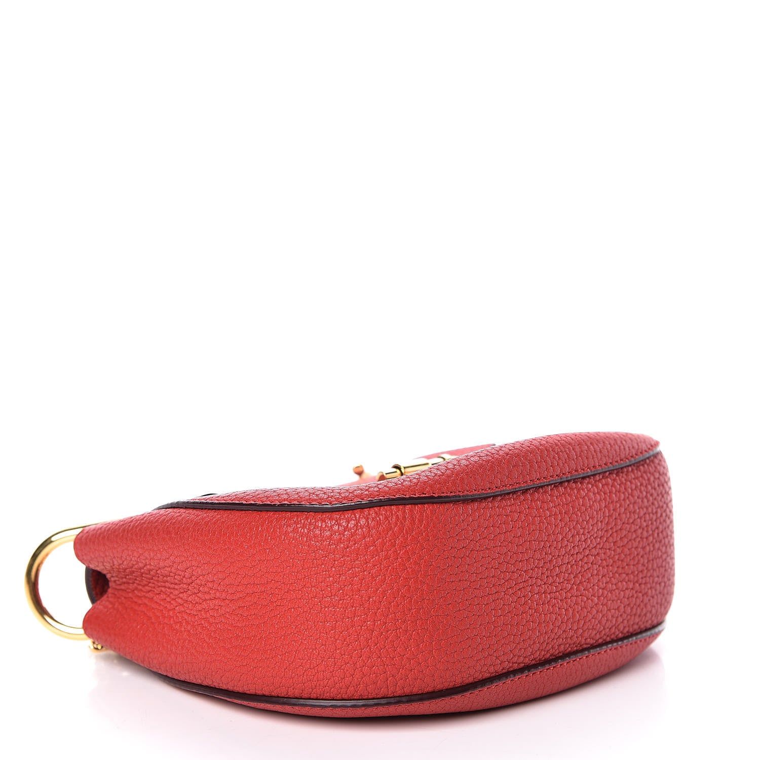 Chloe Grained Lambskin Mini Drew Shoulder Bag Plaid Red 4 of 9