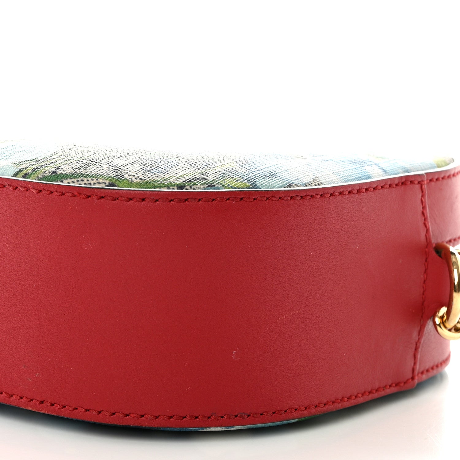 Gucci GG Supreme Monogram Blooms Mini Chain Shoulder Bag Beige Blue Navy Hibiscus Red 10 of 14