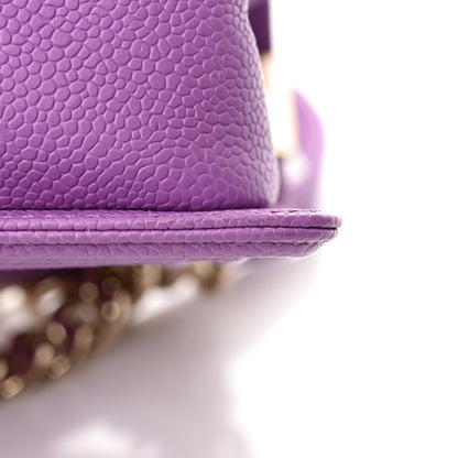 Chanel Caviar Quilted Medium Boy Flap Purple 14 of 15